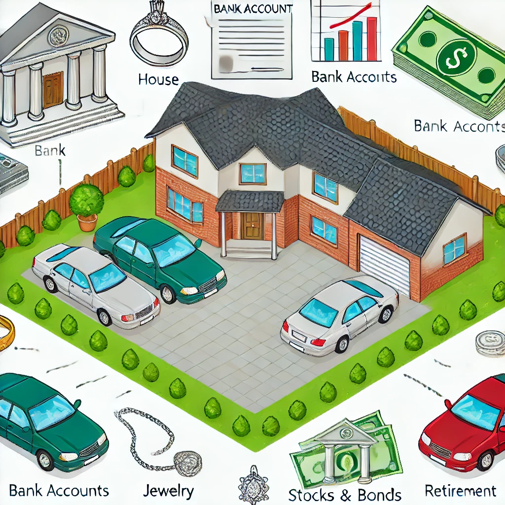 Illustration of assets in estate