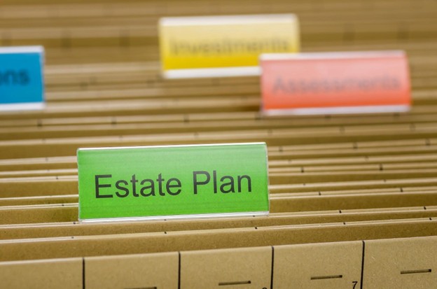 Estate Plan tab on a file in organized drawer