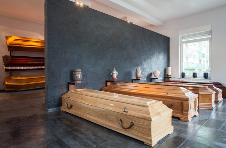 Coffins with Urns